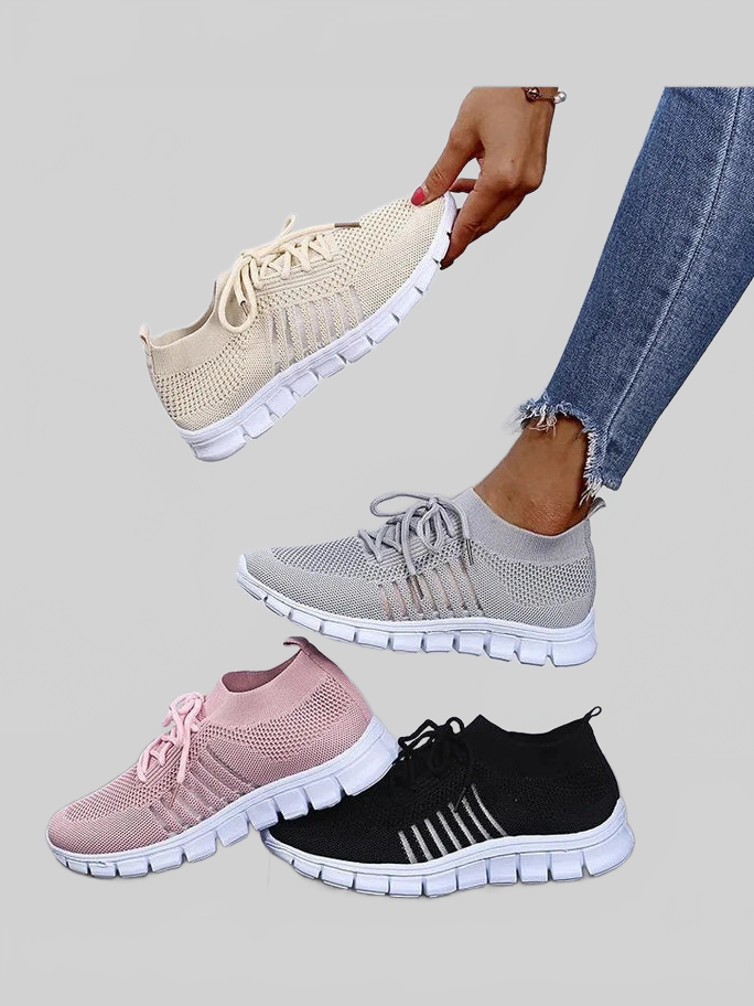 Breathable Mesh Lace Up Sneakers nicholesgifts