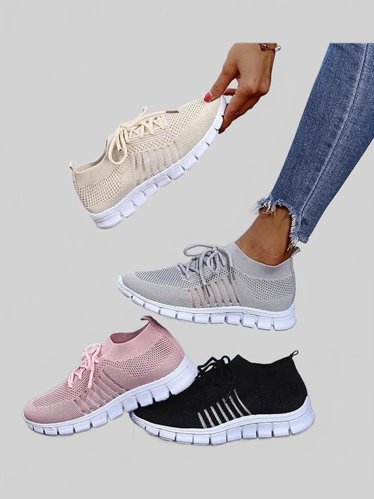 Breathable Mesh Lace Up Sneakers nicholesgifts