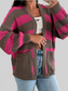 Striped Open Front Long Sleeve Cardigan nicholesgifts