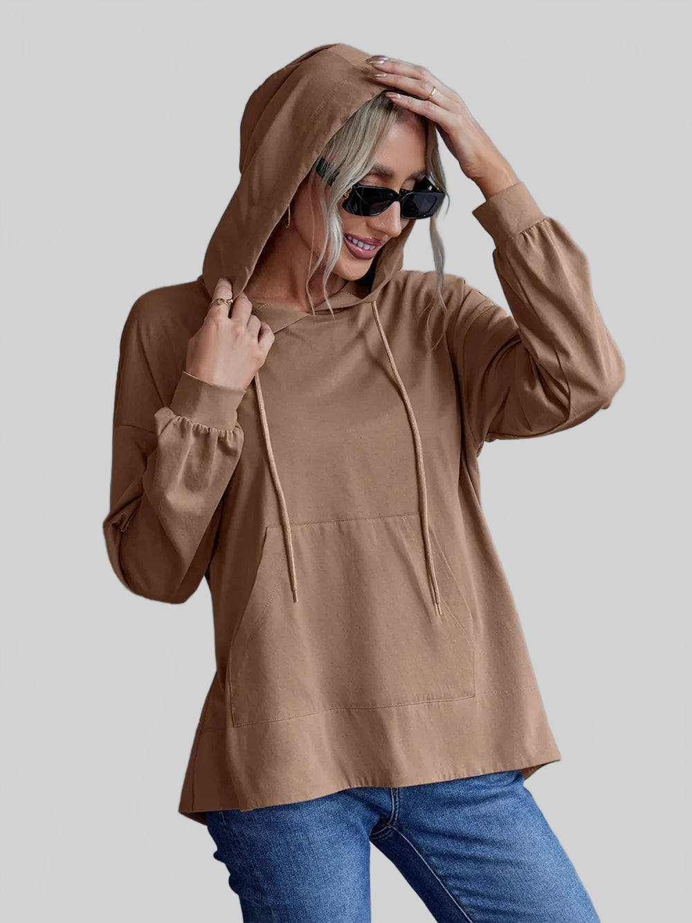 Ivy Lane Drawstring Pocketed Dropped Shoulder Hoodie NicholesGifts