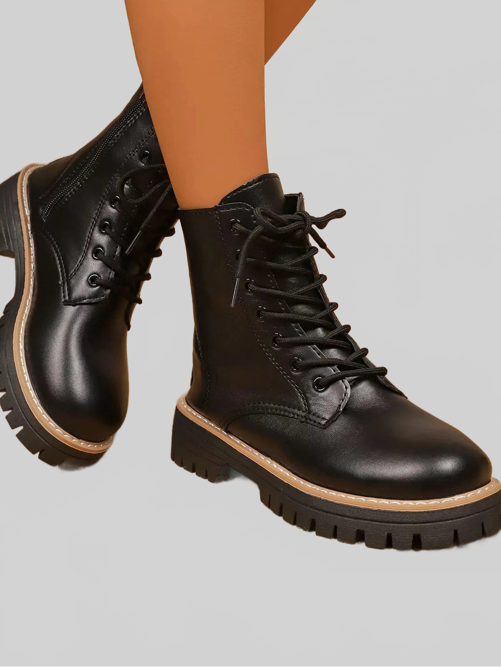 Women Lace-Up Platform Boots NicholesGifts