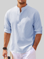 Men's Full Size Half Button Long Sleeve Shirt nicholesgifts