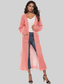 Long Sleeve Open Front Buttoned Cardigan nicholesgifts