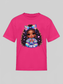 African American Girls Pretty Bow and Hearts Short Sleeve Crewneck T-Shirt nicholesgifts