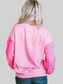 Women Love Heart Sequin Dropped Shoulder Valentines Day Sweatshirt nicholesgifts