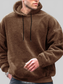 Men's Drawstring Long Sleeve Fleece Hoodie nicholesgifts