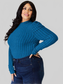 Basic Full Size Ribbed Mock Neck Puff Sleeve T-Shirt nicholesgifts