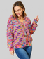 Angel Wings Woven Right V-Neck Long Sleeve Cardigan nicholesgifts