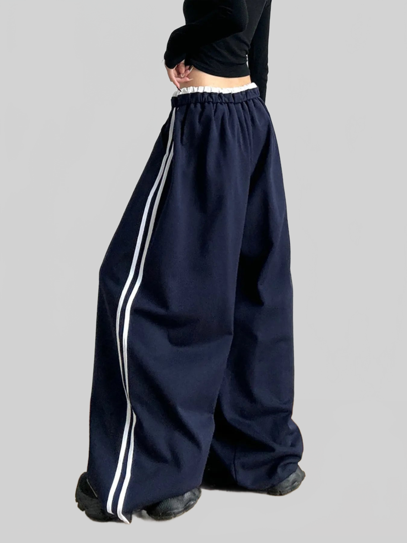 Women Wide Leg Drawstring Pants nicholesgifts