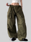 Women Drawstring Wide Leg Cargo Pants nicholesgifts