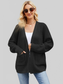 Women Open Front Raglan Sleeve Pocketed Cardigan nicholesgifts