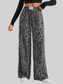Women Full Size Leopard Print Wide Leg Pants Plus Size nicholesgifts