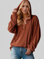 Double Take Full Size Half Button Long Sleeve Hoodie NicholesGifts