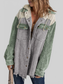 Women Snap Front Hooded Corduroy Shacket nicholesgifts