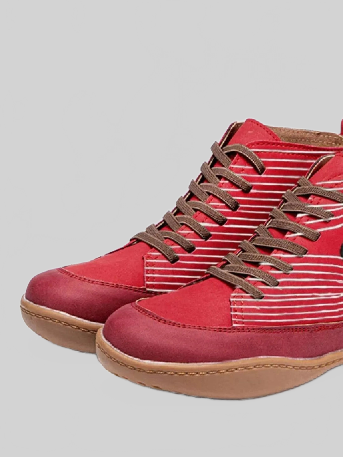 Women Cat Print Striped Ankle Sneakers NicholesGifts