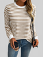 Women Ivy Lane Striped Round Neck Long Sleeve Sweatshirt nicholesgifts
