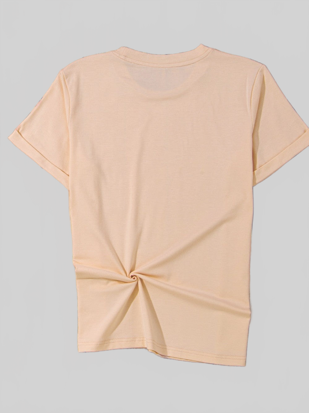 Pumpkin Round Neck Short Sleeve T-Shirt nicholesgifts