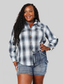 Mandy Plaid Dropped Shoulder Shirt NicholesGifts