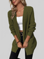 Rib-Knit Open Front Pocketed Cardigan nicholesgifts