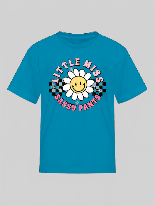 Girls Miss Sassy Pants Short Sleeve T-Shirt nicholesgifts