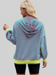 Women Drawstring Striped Zip Up Long Sleeve Hoodie nicholesgifts