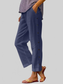 Women Full Size Side Decor Button Casual Wide Leg Pants Plus Size nicholesgifts