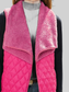 Women Open Front Collared Vest nicholesgifts