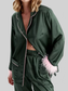 Silky Button Up Top and Pants Lounge Set nicholesgifts