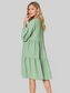 Double Take Full Size V-Neck Balloon Sleeve Tiered Dress with Pockets nicholesgifts