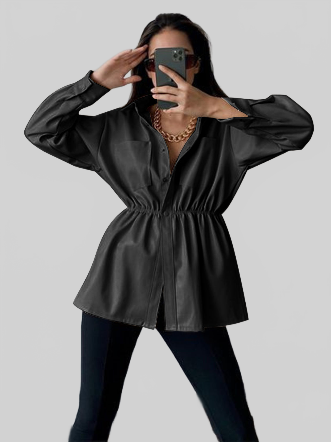 Snap Down Collared Jacket NicholesGifts