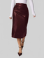 Women Slit Back Leather Skirt nicholesgifts