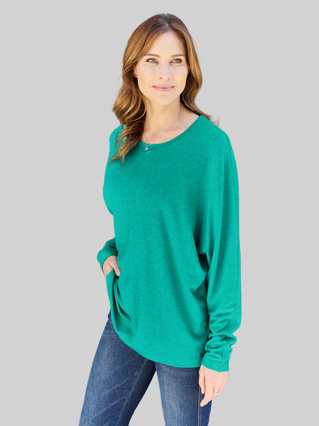 Women Double Take Full Size Round Neck Long Sleeve T-Shirt NicholesGifts