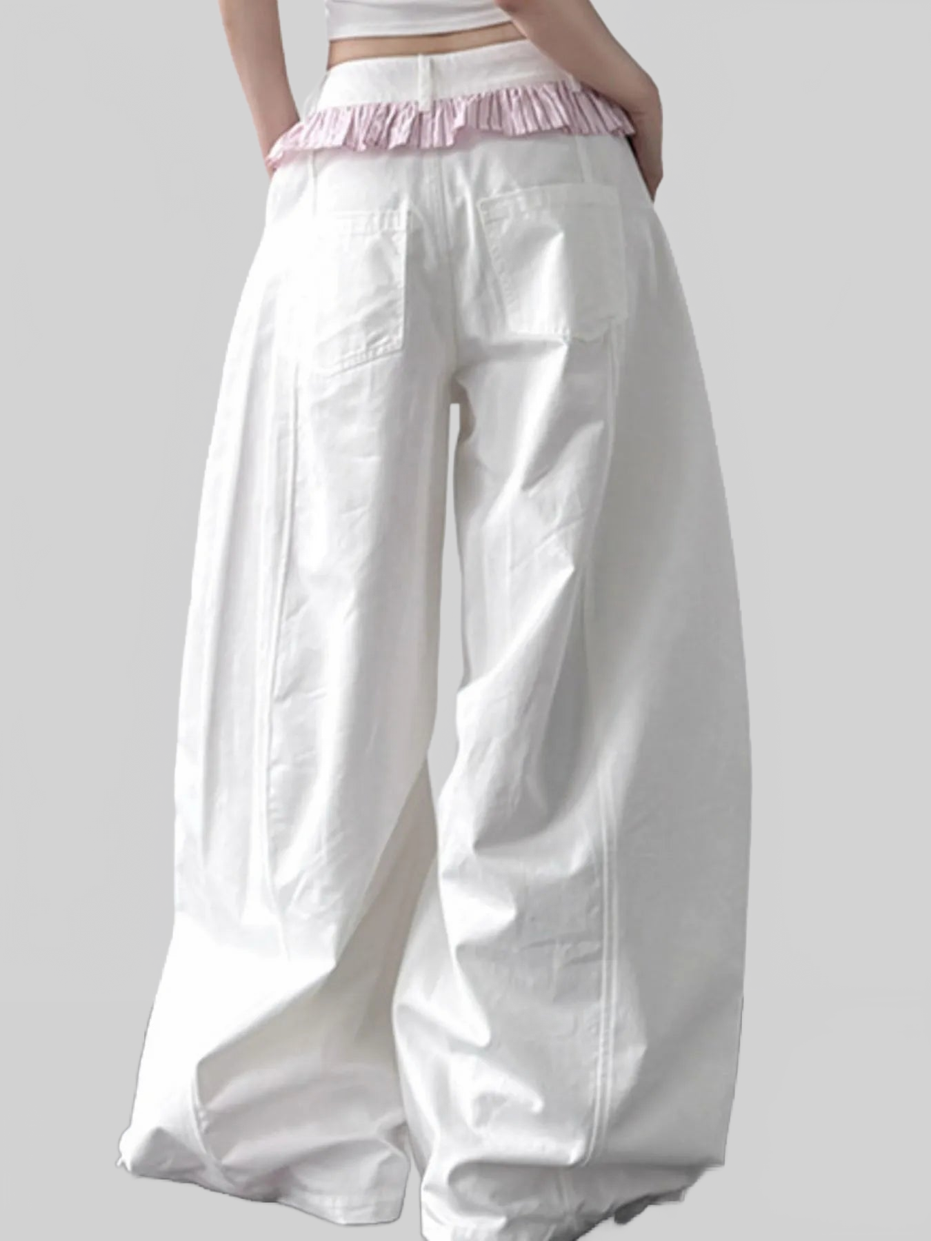 Women Wide Leg Drawstring Casual Pants nicholesgifts