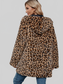 Fuzzy Leopard Hooded Long Sleeve Jacket nicholesgifts