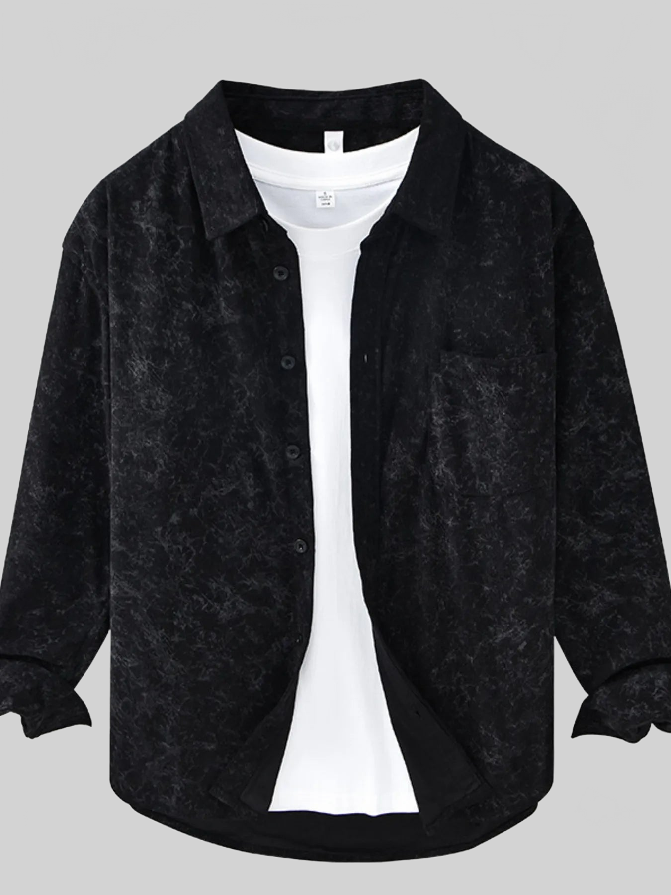 Men's Plus Size Button Up Long Sleeve Shirt nicholesgifts