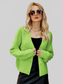 Women Dropped Shoulder Button Up Cardigan nicholesgifts