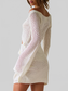 Women Cutout Lace-Up Long Sleeve Cover Up nicholesgifts