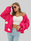 Floral Open Front Long Sleeve Cardigan nicholesgifts