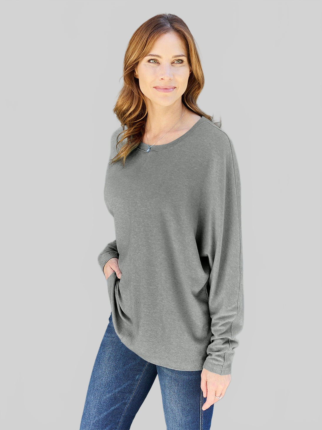 Women Double Take Full Size Round Neck Long Sleeve T-Shirt NicholesGifts