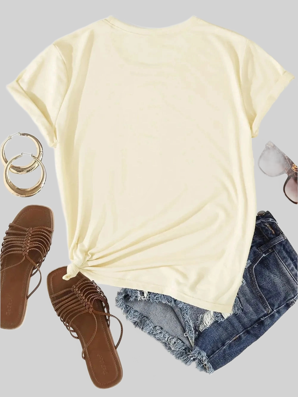 Graphic Round Neck Short Sleeve T-Shirt Trendsi
