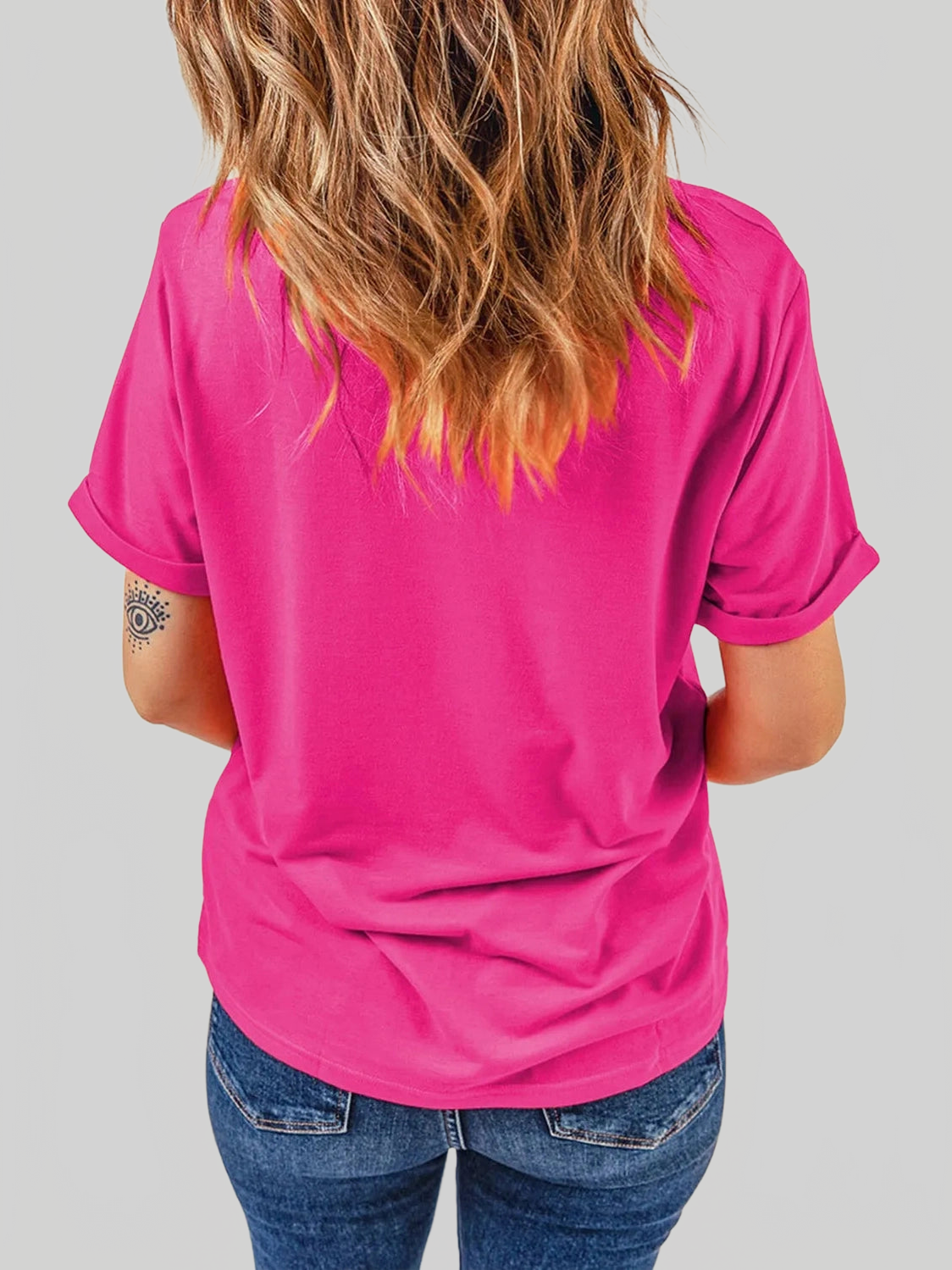 Rabbit Graphic Round Neck Short Sleeve T-Shirt Trendsi