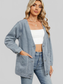 Pocketed V-Neck Button Up Denim Jacket nicholesgifts