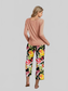 Round Neck Top and Printed Pants Lounge Set nicholesgifts