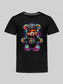 Toddler Boys Colorful Bear with Headphones Short Sleeve Crewneck T-Shirt nicholesgifts