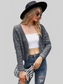 Open Front Cuffed Cropped Cardigan nicholesgifts