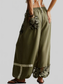 Women Lace Detail Drawstring Harem Pants nicholesgifts