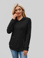 NicholesGifts Women Ribbed Drawstring Long Sleeve Hoodie nicholesgifts
