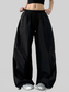 Letter Back Wide Leg Drawstring Pants nicholesgifts