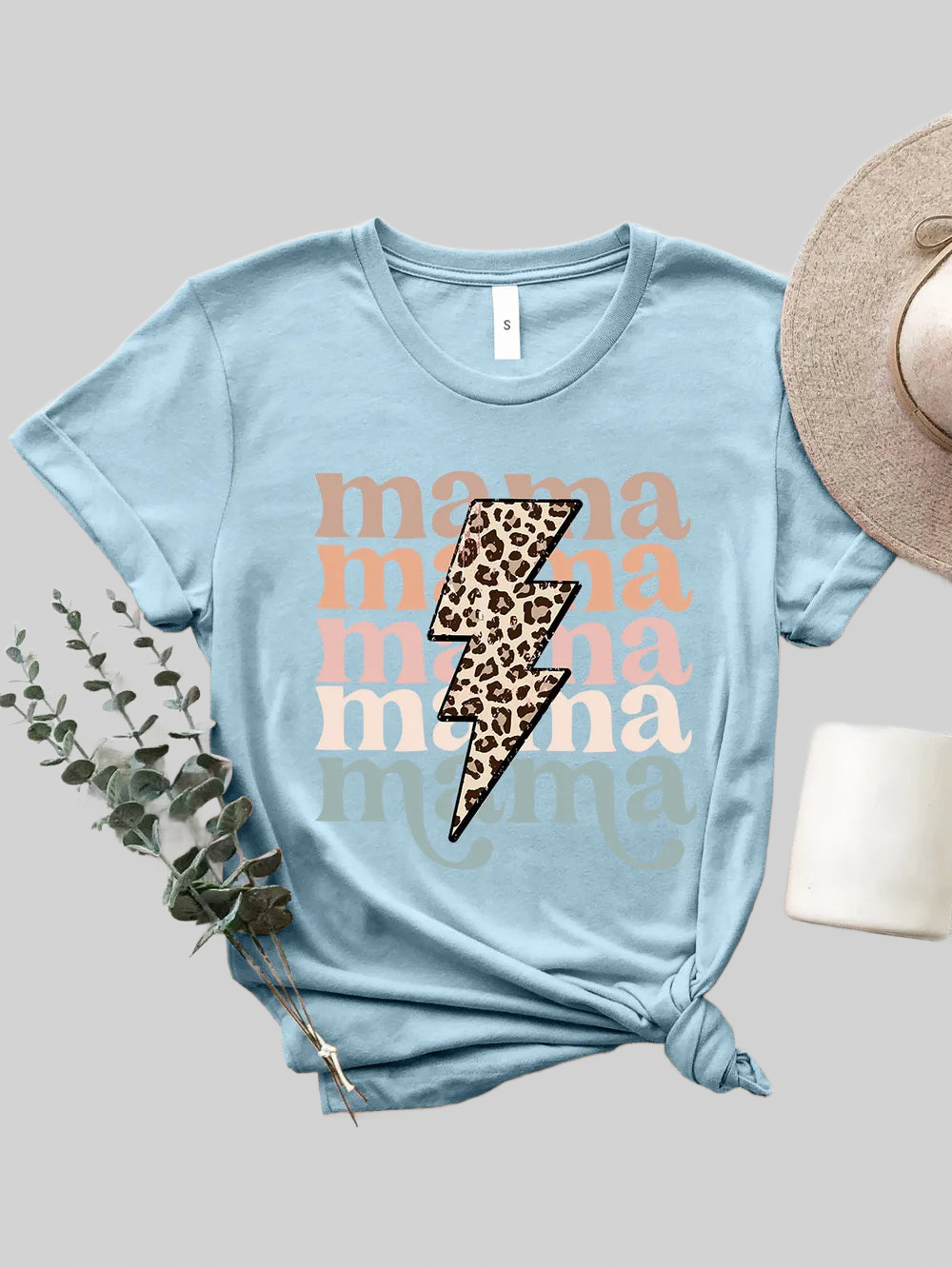 MAMA Round Neck Short Sleeve T-Shirt nicholesgifts