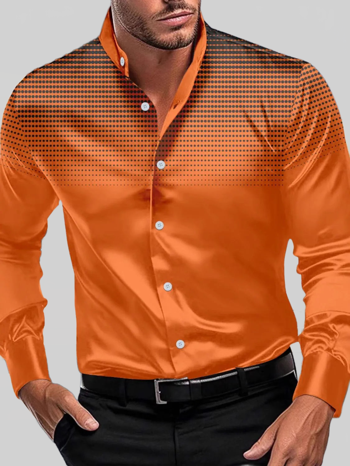 Men's Full Size Button Up Long Sleeve Shirt Plus Size nicholesgifts